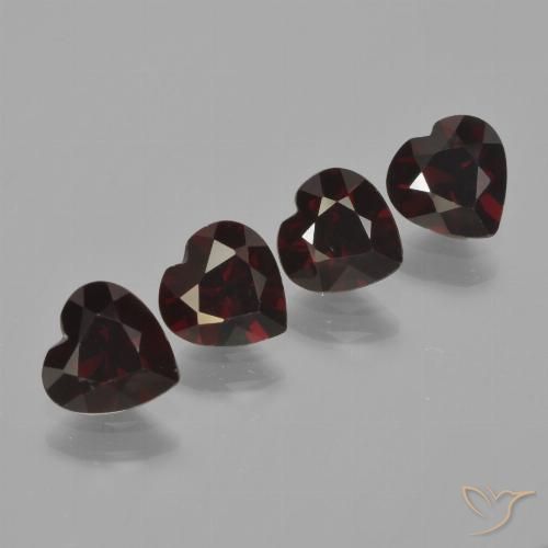 3.17ctw Natural Dark Red Pyrope Garnet, Heart, VVS-VS