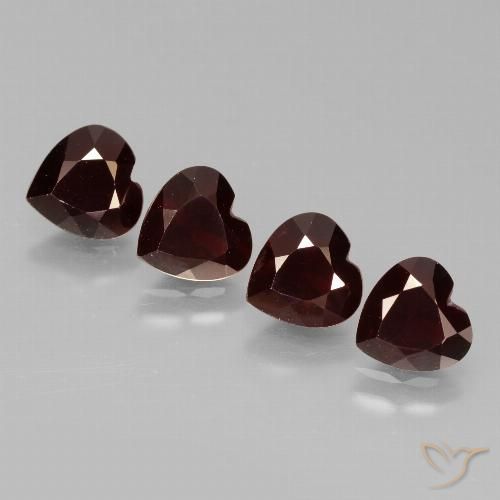 3.50ctw Natural Dark Red Pyrope Garnet, Heart, VVS-VS