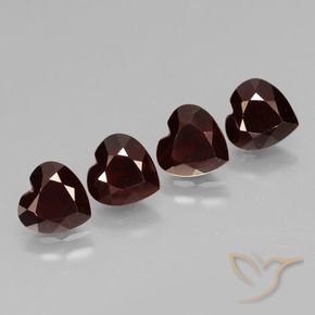 3.50 ctw Red Pyrope Garnet Stones, Natural Pyrope Garnet in Heart Facet Shape for Sale