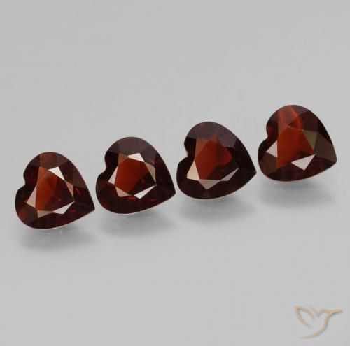 2.71 ctw Red Pyrope Garnet Stones, Natural Pyrope Garnet in Heart Facet Shape for Sale