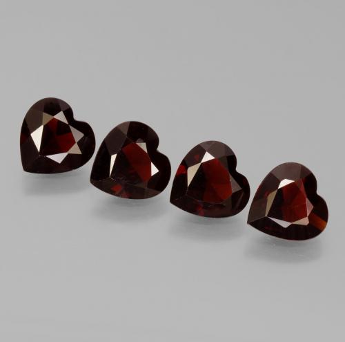 Deep Blood Red Pyrope Garnet Gem - 0.8ct Heart Facet (ID: 456313)