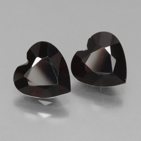 1.50 ctw Red Pyrope Garnet Stones, Natural Pyrope Garnet in Heart Facet Shape for Sale