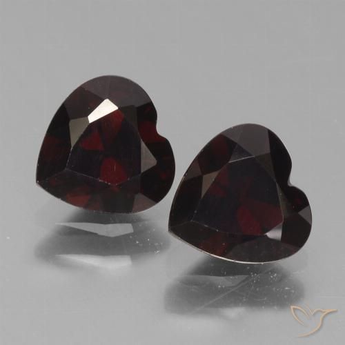1.82ctw Natural Blackish Red Pyrope Garnet, Heart, VVS-VS
