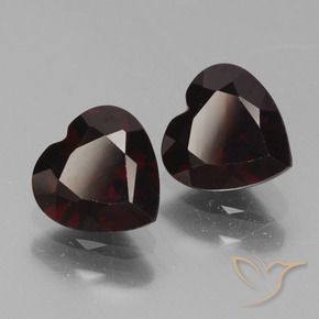 1.82 ctw Red Pyrope Garnet Stones, Natural Pyrope Garnet in Heart Facet Shape for Sale