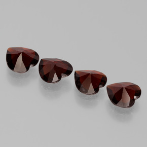 Pyrope Garnet Gemstones in 6 x 6 mm (calibrated) Size for Sale, Pyrope Garnet Stones in Deep Red Color