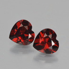 1.64 ct Red Pyrope Garnet Gemstone, Pyrope Garnet Gem in Heart Facet Shape for Sale.