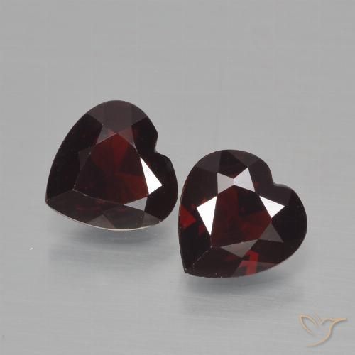 1.52ctw Natural Blackish Red Pyrope Garnet, Heart, VVS-VS