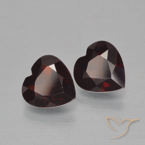 1.52 ctw Red Pyrope Garnet Stones, Natural Pyrope Garnet in Heart Facet Shape for Sale