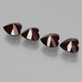 Pyrope Garnet Gemstones in 6 x 6 mm (calibrated) Size for Sale, Pyrope Garnet Stones in Blackish Red Color