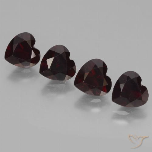 3.74ctw Natural Blackish Red Pyrope Garnet, Heart, VVS-VS