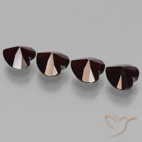 Pyrope Garnet Gemstones in 6 x 6 mm (calibrated) Size for Sale, Pyrope Garnet Stones in Blackish Red Color