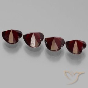 Pyrope Garnet Gemstones in 6 x 6 mm (calibrated) Size for Sale, Pyrope Garnet Stones in Deep Blood Red Color