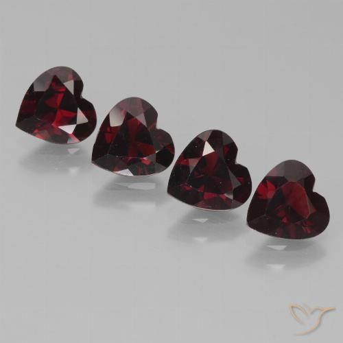 3.16ctw Natural Blackish Red Pyrope Garnet, Heart, VVS-VS