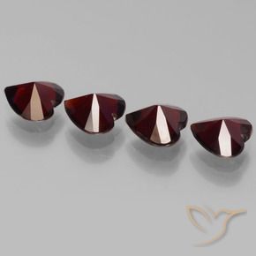 Pyrope Garnet Gemstones in 6 x 6 mm (calibrated) Size for Sale, Pyrope Garnet Stones in Blackish Red Color
