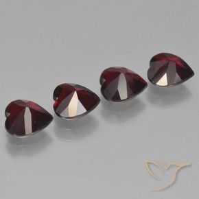 Pyrope Garnet Gemstones in 6 x 6 mm (calibrated) Size for Sale, Pyrope Garnet Stones in Dark Red Color