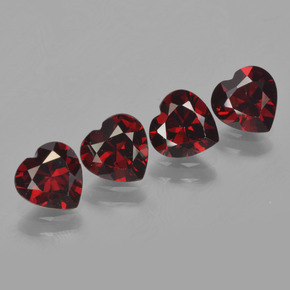 0.9ct Heart Facet Red Pyrope Garnet Gem for sale 0.9ct Heart Facet Red Pyrope Garnet Gem (ID: 456527)