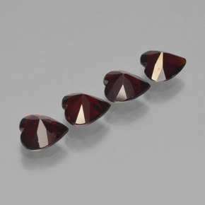 Pyrope Garnet Gemstones in 6 x 6 mm (calibrated) Size for Sale, Pyrope Garnet Stones in Blackish Red Color