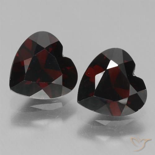1.73 ct Heart Cut Pyrope Garnet, 6 x 6.1 mm From Mozambique, Photo A