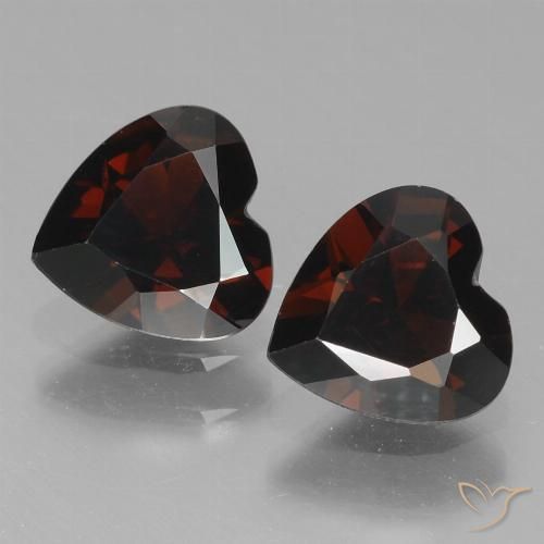 1.68 ct Heart Cut Pyrope Garnet, 6.1 x 6.1 mm From Mozambique, Photo A