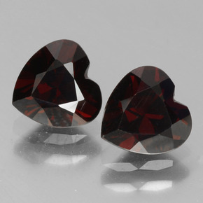 1.88 ct Red Pyrope Garnet Gemstone, Pyrope Garnet Gem in Heart Facet Shape for Sale.