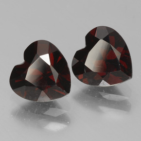 1.88 ct Red Pyrope Garnet Stone, Natural Pyrope Garnet in Heart Facet Shape for Sale