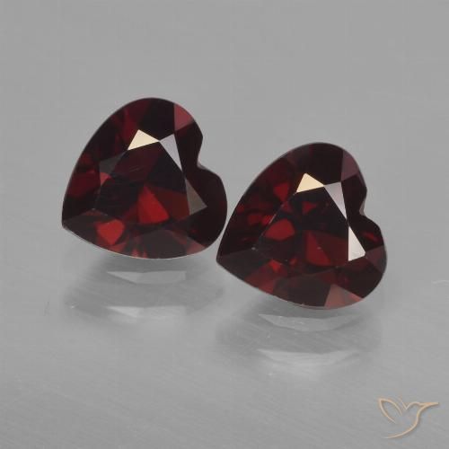 1.79ctw Natural Deep Red Pyrope Garnet, Heart, VVS-VS