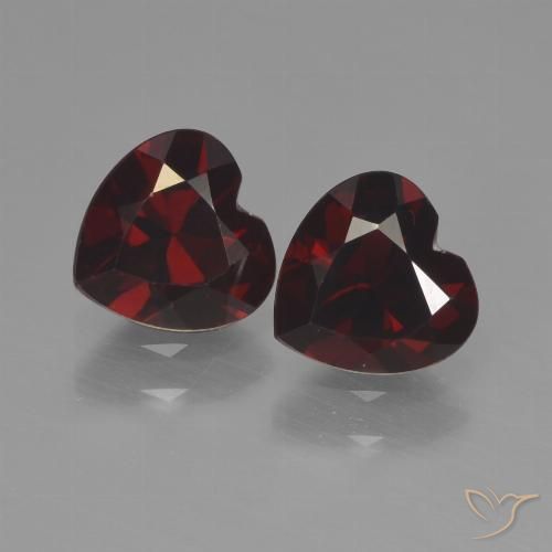 1.77ctw Natural Deep Red Pyrope Garnet, Heart, VVS-VS