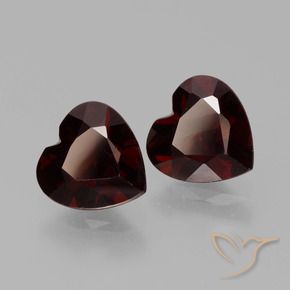 1.87 ctw Red Pyrope Garnet Stones, Natural Pyrope Garnet in Heart Facet Shape for Sale