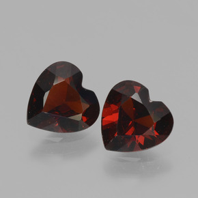Blackish Red Pyrope Garnet Gem - 0.7ct Heart Facet (ID: 456617)