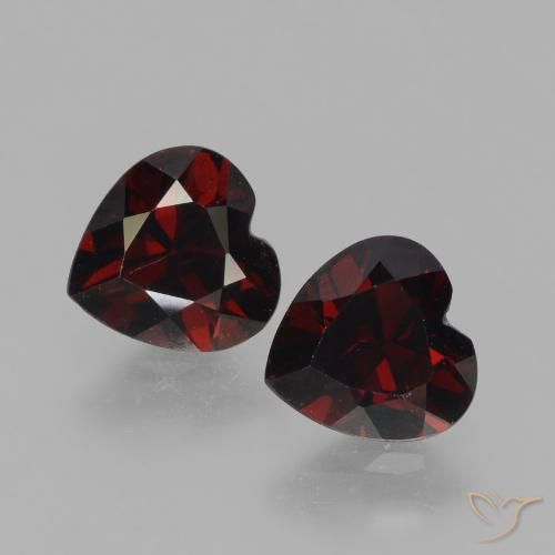 1.74ctw Natural Blackish Red Pyrope Garnet, Heart, VVS-VS