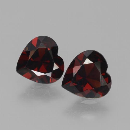 dunkelrot Pyrop-Granat Edelstein - 0.8ct Herz facettiert (ID: 456626)