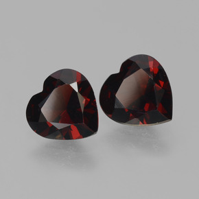 1.52 ctw Red Pyrope Garnet Stones, Natural Pyrope Garnet in Heart Facet Shape for Sale