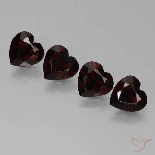 2.88ctw Natural Blackish Red Pyrope Garnet, Heart, VVS-VS