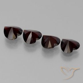 Pyrope Garnet Gemstones in 6 x 6 mm (calibrated) Size for Sale, Pyrope Garnet Stones in Blackish Red Color