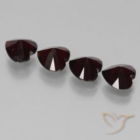 Pyrope Garnet Gemstones in 6 x 6 mm (calibrated) Size for Sale, Pyrope Garnet Stones in Dark Red Color