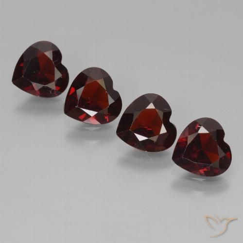 3.07ctw Natural Dark Red Pyrope Garnet, Heart, VVS-VS