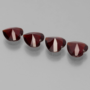 Pyrope Garnet Gemstones in 6 x 6 mm (calibrated) Size for Sale, Pyrope Garnet Stones in Deep Red Color