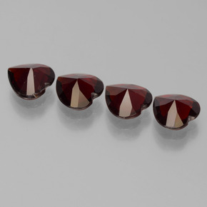Pyrope Garnet Gemstones in 6 x 6 mm (calibrated) Size for Sale, Pyrope Garnet Stones in Dark Red Color