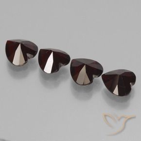 Pyrope Garnet Gemstones in 6 x 6 mm (calibrated) Size for Sale, Pyrope Garnet Stones in Blackish Red Color