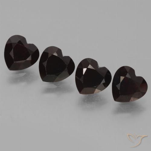 3.85 ct Heart Cut Pyrope Garnet, 6 x 6.1 mm From Mozambique, Photo A