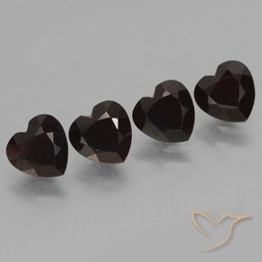 3.85 ctw Red Pyrope Garnet Stones, Natural Pyrope Garnet in Heart Facet Shape for Sale