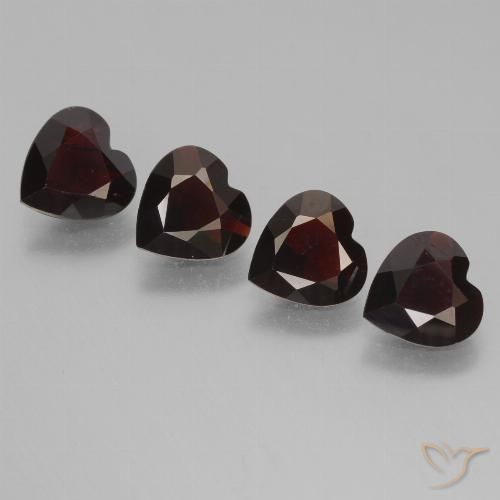 2.75ctw Natural Dark Red Pyrope Garnet, Heart, VVS-VS