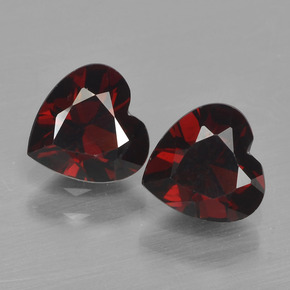 Blackish Red Pyrope Garnet Gem - 0.8ct Heart Facet (ID: 456689)