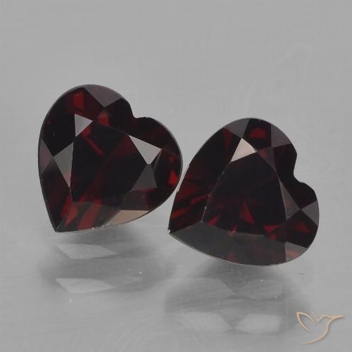 1.96 ct Heart Cut Pyrope Garnet, 6.1 x 6.1 mm From Mozambique, Photo A