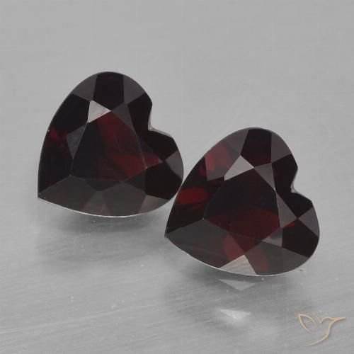 1.63ctw Natural Blackish Red Pyrope Garnet, Heart, VVS-VS
