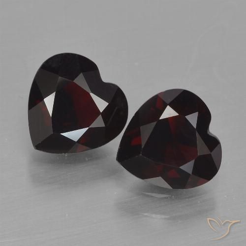 1.59ctw Natural Dark Red Pyrope Garnet, Heart, VVS-VS