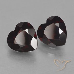 1.59 ctw Red Pyrope Garnet Stones, Natural Pyrope Garnet in Heart Facet Shape for Sale
