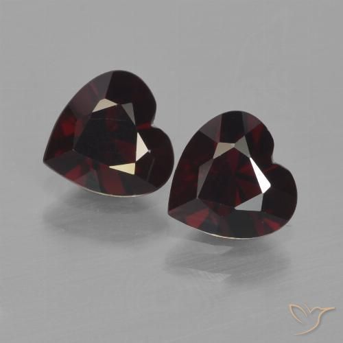 1.73ctw Natural Blackish Red Pyrope Garnet, Heart, VVS-VS