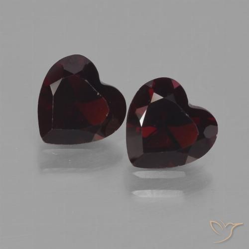1.71 ct Heart Cut Pyrope Garnet, 6.1 x 6.1 mm From Mozambique, Photo A