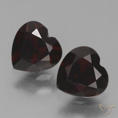 1.70ctw Natural Dark Red Pyrope Garnet, Heart, VVS-VS